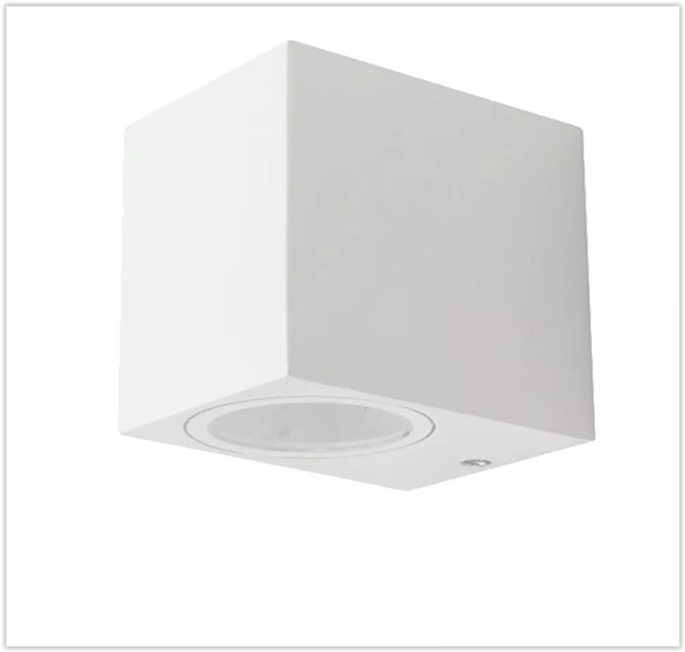 Wandlamp armatuur wit - Vierkant - GU10 fitting - 35W - IP44 Wandlamp armatuur wit - Vierkant - GU10 fitting - 35W - IP44